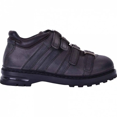 Pre-owned Dolce & Gabbana Leather Lace Ups In Anthracite