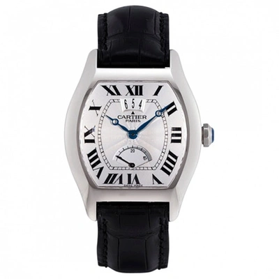 Pre-owned Cartier Tortue White White Gold Watch