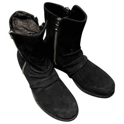 Pre-owned Amiri Black Suede Boots