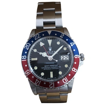 Pre-owned Rolex Gmt Master Silver Steel Watch