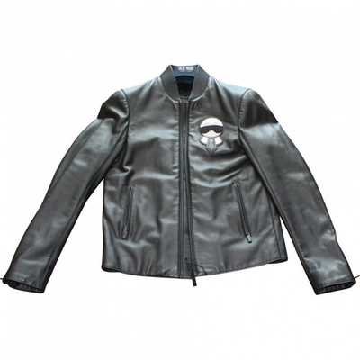 Pre-owned Fendi Black Leather Jackets