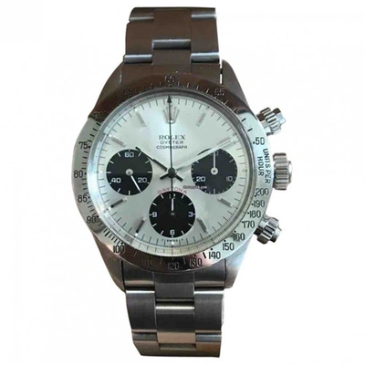 Pre-owned Rolex Daytona Silver Steel Watch