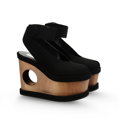 Stella Mccartney Cornelia Peep-toe Platform Sandals In Black