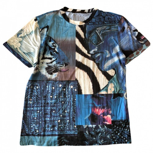 Just Cavalli Blue Silk T-Shirts | ModeSens
