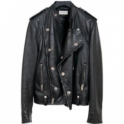Pre-owned Saint Laurent Black Leather Jackets