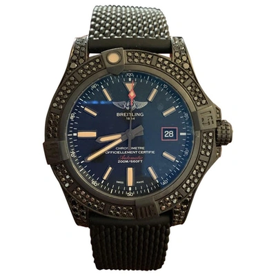 Pre-owned Breitling Avenger Black Steel Watch