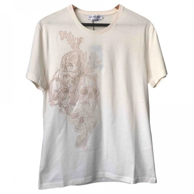 Pre-owned Alexander Mcqueen Ecru Cotton T-shirts