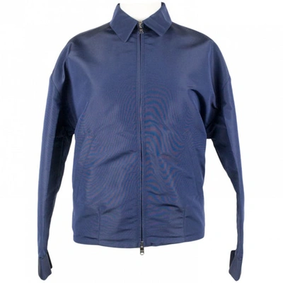 Pre-owned Prada Blue Silk Jacket
