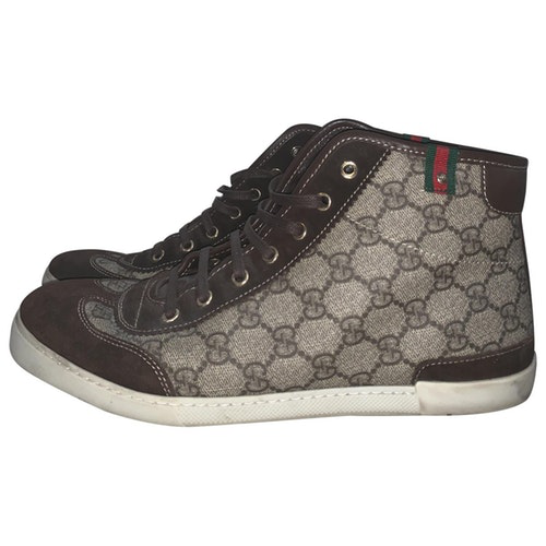 Gucci Beige Cloth Trainers | ModeSens