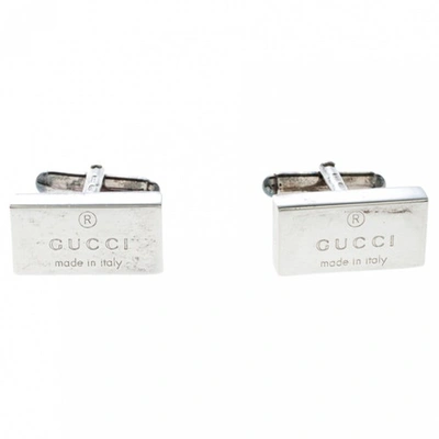 Pre-owned Gucci Silver Metal Cufflinks