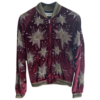 Pre-owned Saint Laurent Red Velvet Jackets