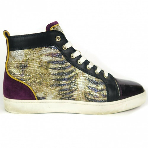 purple glitter trainers