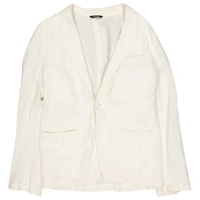 Pre-owned Dolce & Gabbana Ecru Linen Jacket