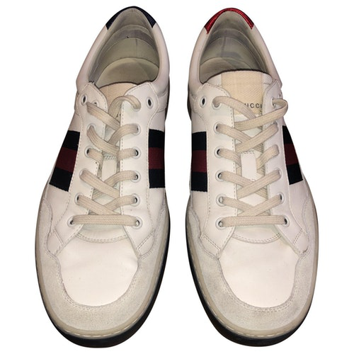 Gucci Ace White Leather Trainers | ModeSens