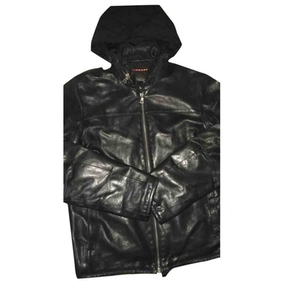 Pre-owned Prada Black Leather Jacket