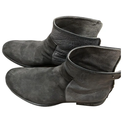 Pre-owned Diesel Anthracite Leather Boots
