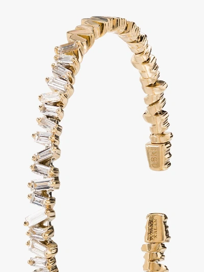 Suzanne Kalan 18k Yellow Gold And Diamond Fireworks Cuff In Gold