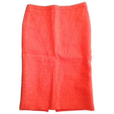 Pre-owned Versace Orange Cotton Skirt