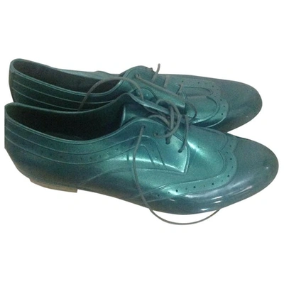 Pre-owned Melissa Lace Ups In Green