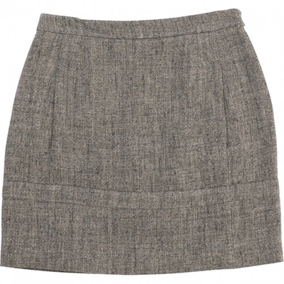 Pre-owned Balenciaga Grey Linen Skirt