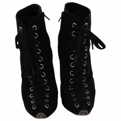 Pre-owned Giambattista Valli Black Suede Ankle Boots