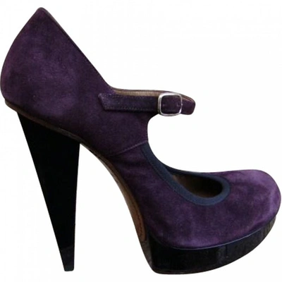 Pre-owned Marni Purple Suede Heels