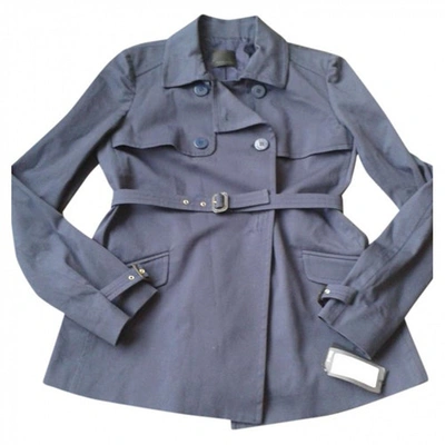 Pre-owned Pinko Navy Cotton Trench Coat