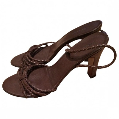 Pre-owned Nicole Farhi Brown Leather Sandals