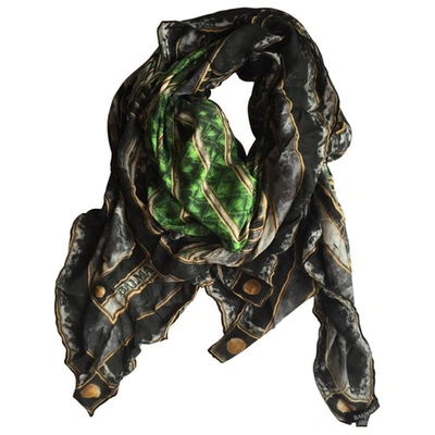 Pre-owned Balmain Green Cashmere Scarf