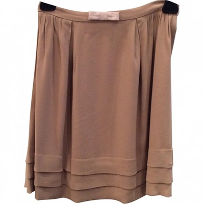 Pre-owned Sandro Beige Viscose Skirt