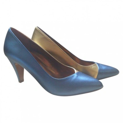 Pre-owned Atelier Mercadal Blue Leather Heels