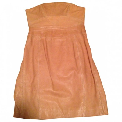 Pre-owned Dsquared2 Camel Leather Dress