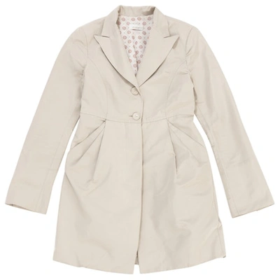 Pre-owned Pinko Beige Polyester Coat