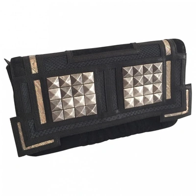 Pre-owned Barbara Bonner Black Leather Clutch Bag