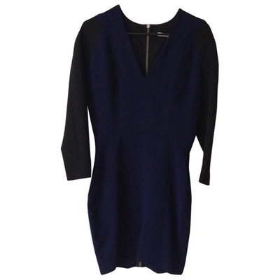 VICTORIA BECKHAM Pre-owned Silk Mini Dress In Navy