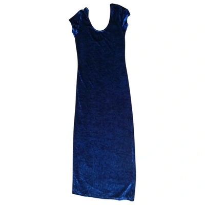 Pre-owned Minkpink Blue Velvet Maxi Dress