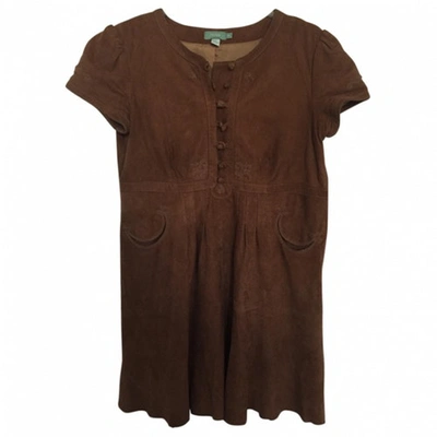 Pre-owned Hoss Intropia Camel Suede Dress