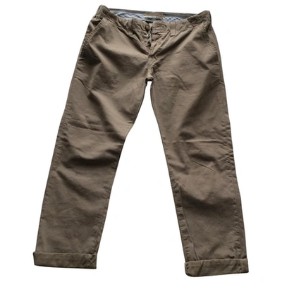 Pre-owned J Brand Pantaloni Verde Colore Taupe In Other