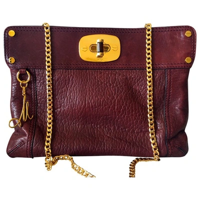 Pre-owned Milly Burgundy Leather Clutch Bag