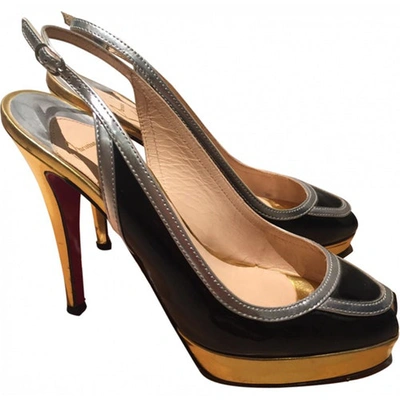 Pre-owned Christian Louboutin Patent Leather Heels In Black