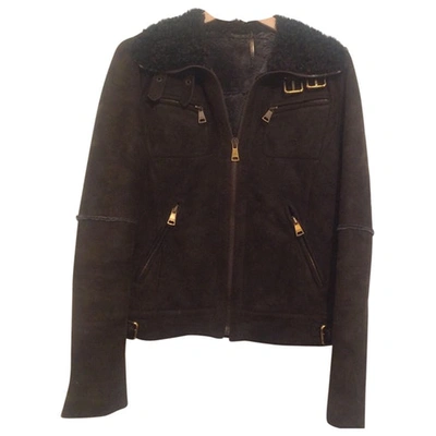 Pre-owned Dolce & Gabbana Brown Leather Coat