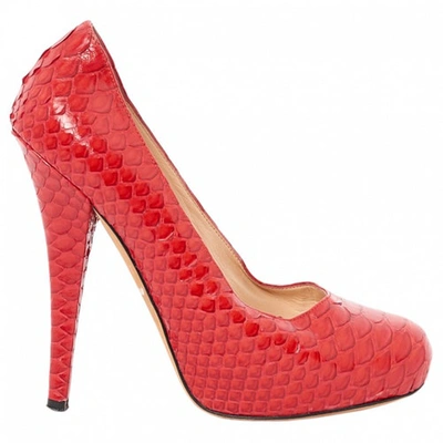 Pre-owned Alejandro Ingelmo Red Leather Heels