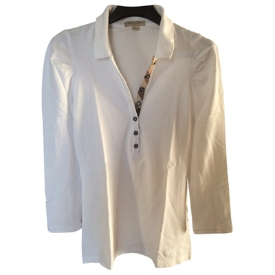 Pre-owned Burberry White Cotton Top