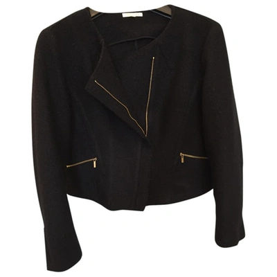 Pre-owned Paule Ka Wool Biker Jacket In Black