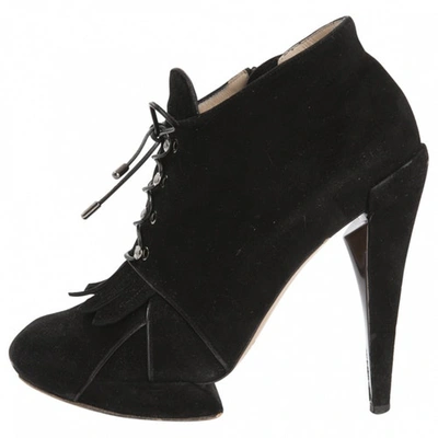 Pre-owned Nicholas Kirkwood Black Suede Heels