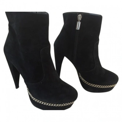 Pre-owned Bruno Magli Black Suede Ankle Boots