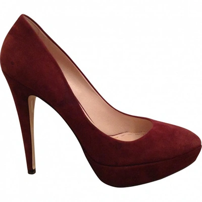 Pre-owned Miu Miu Heels In Burgundy