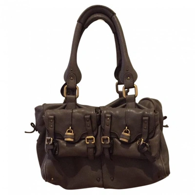 Pre-owned Chloé Borsa Marrone Chloe In Ecru