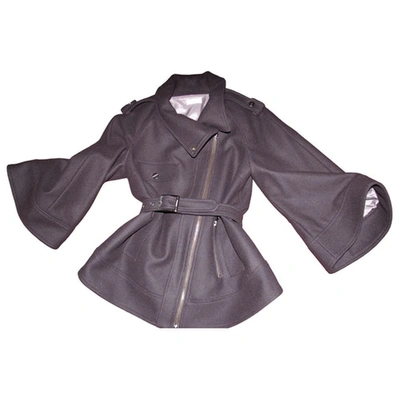 Pre-owned Pinko Black Wool Coat