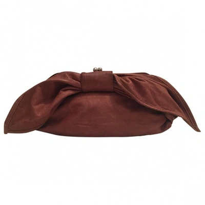 Pre-owned Philosophy Di Alberta Ferretti Leather Clutch Bag In Brown